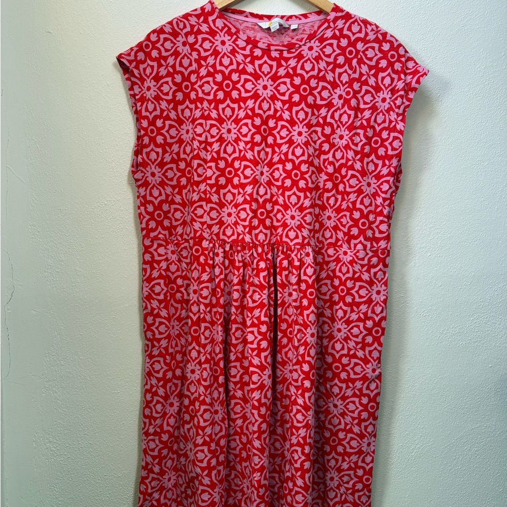 Boden Red and Pink Floral Dress